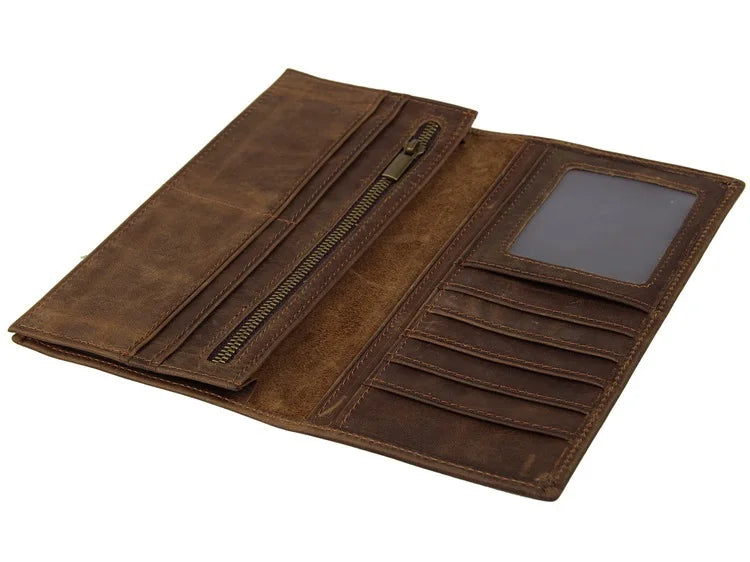 THE REDWOOD | HANDCRAFTED LEATHER LONG WALLET