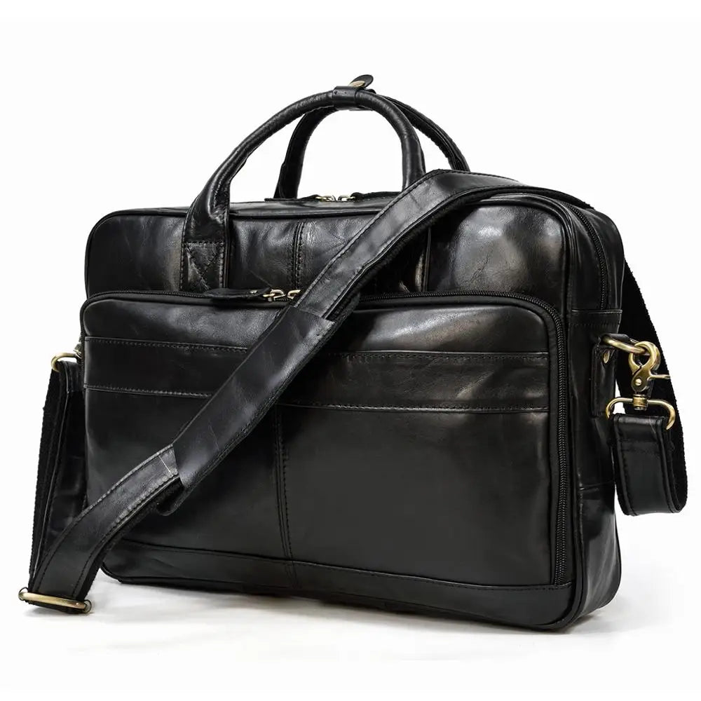 RETRO LEATHER LAPTOP BRIEFCASE | CAMBRIDGE