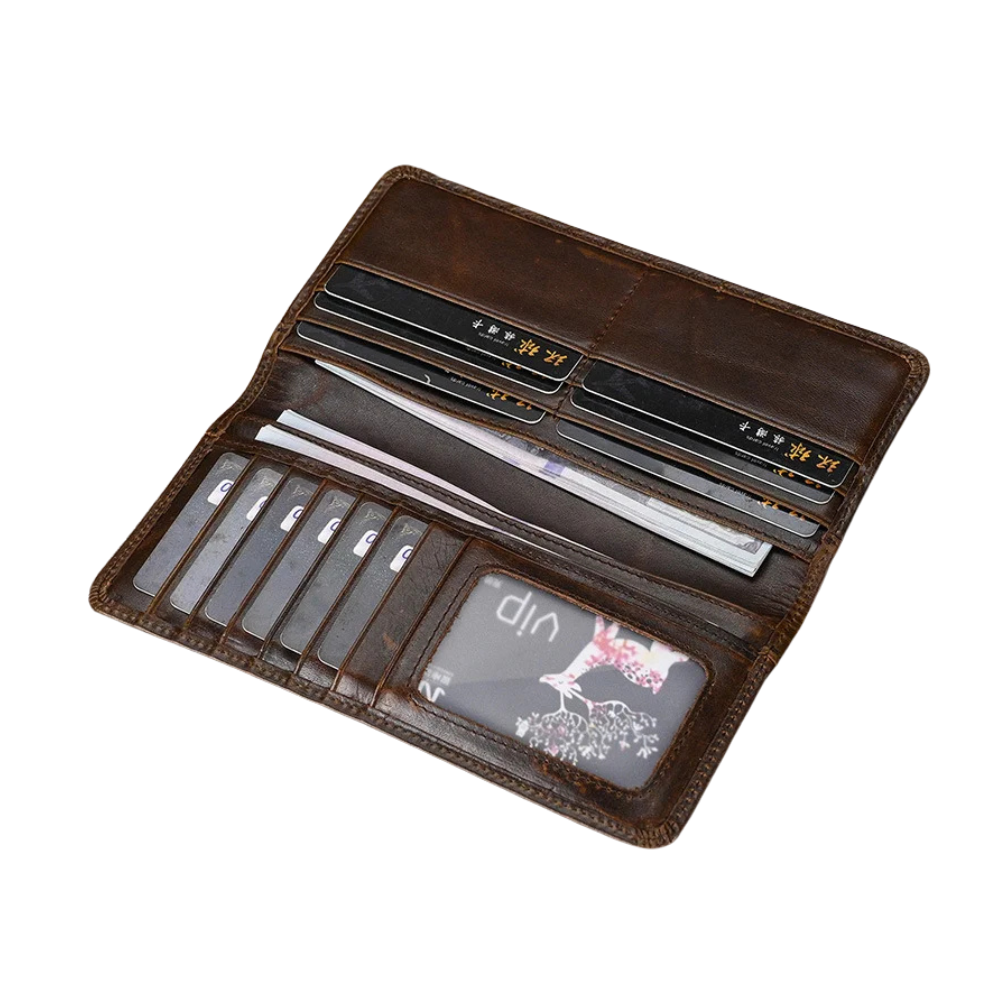 THE REDWOOD | HANDCRAFTED LEATHER LONG WALLET